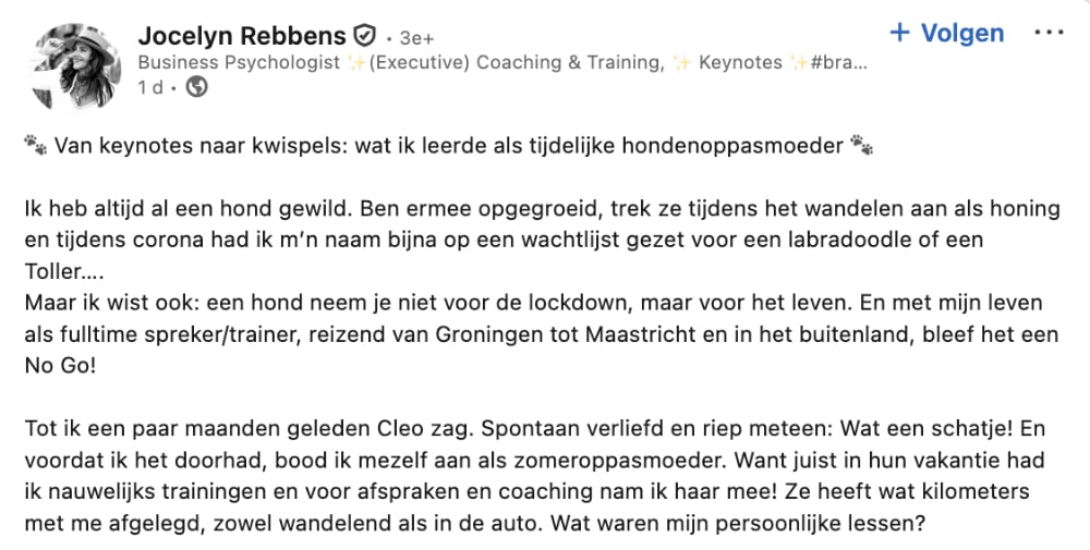 rebbels linkedin van keynotes naar kwispels jocelyn rebbens